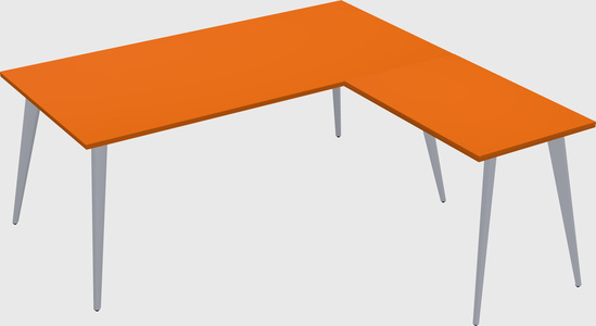 Modern l-shaped office desk