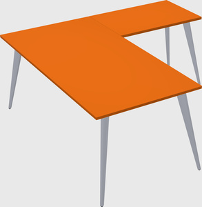 Modern l-shaped office desk