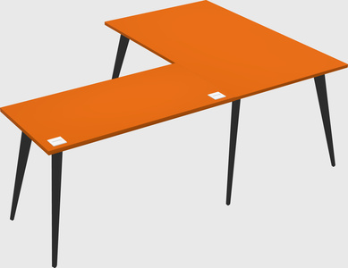Modern l-shaped office desk