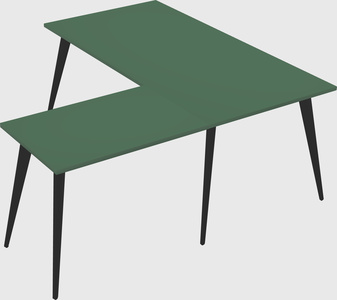 Modern l-shaped office desk