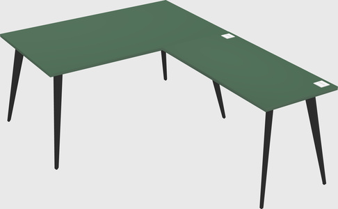 Modern l-shaped office desk