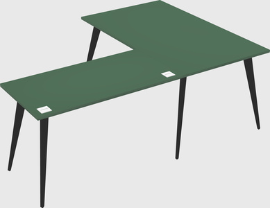 Modern l-shaped office desk