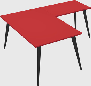 Modern l-shaped office desk