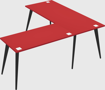 Modern l-shaped office desk
