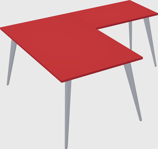 Modern l-shaped office desk