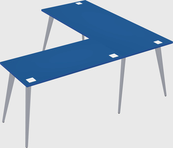 Modern l-shaped office desk