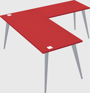 Modern l-shaped office desk