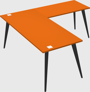 Modern l-shaped office desk