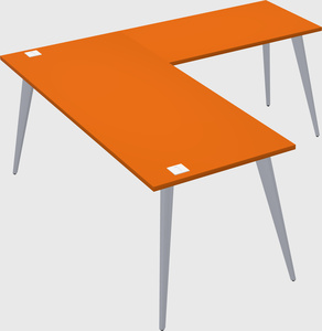Modern l-shaped office desk