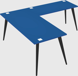 Modern l-shaped office desk