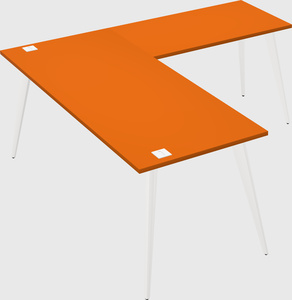 Modern l-shaped office desk