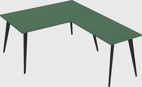 Modern l-shaped office desk