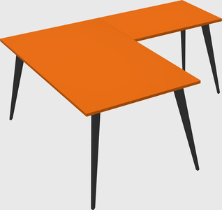 Modern l-shaped office desk
