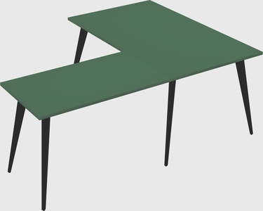 Modern l-shaped office desk