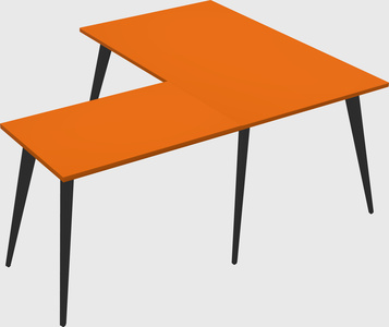 Modern l-shaped office desk