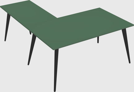 Modern l-shaped office desk