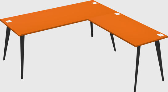 Modern l-shaped office desk