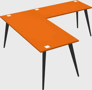 Modern l-shaped office desk