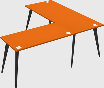 Modern l-shaped office desk