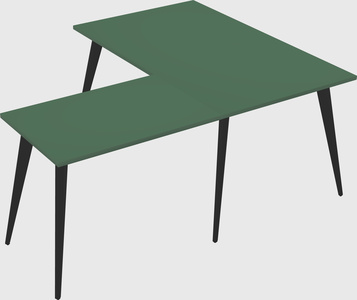 Modern l-shaped office desk