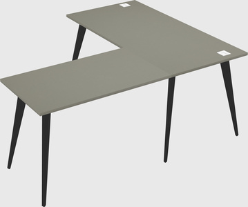 Modern l-shaped office desk