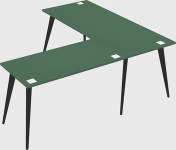 Modern l-shaped office desk
