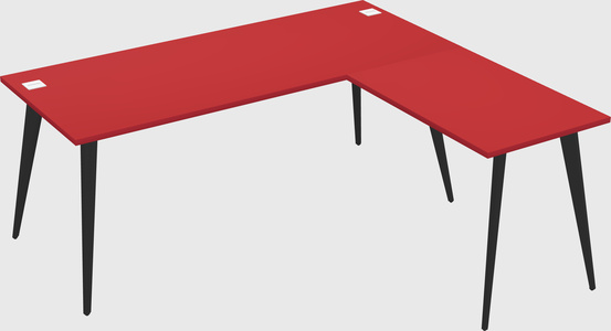 Modern l-shaped office desk
