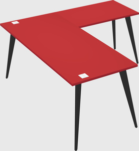 Modern l-shaped office desk