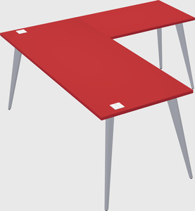 Modern l-shaped office desk
