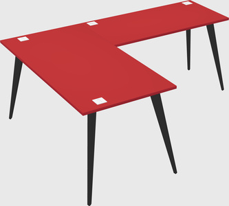 Modern l-shaped office desk