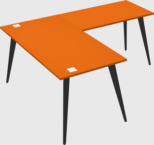 Modern l-shaped office desk