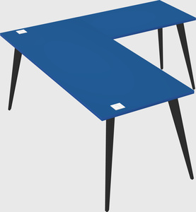 Modern l-shaped office desk