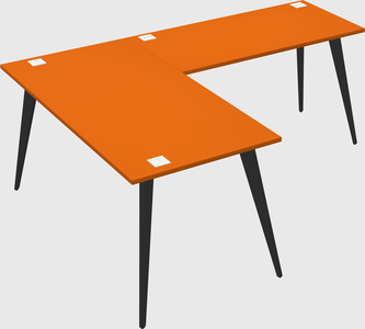 Modern l-shaped office desk