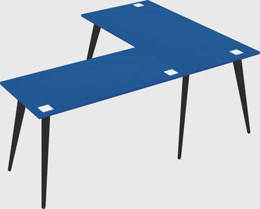 Modern l-shaped office desk