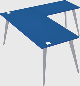 Modern l-shaped office desk