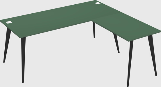 Modern l-shaped office desk