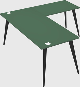 Modern l-shaped office desk