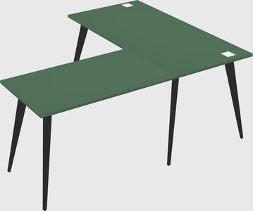Modern l-shaped office desk