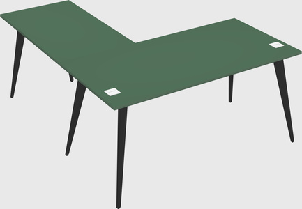 Modern l-shaped office desk