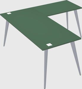 Modern l-shaped office desk