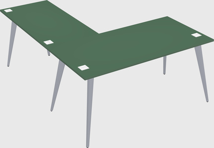 Modern l-shaped office desk