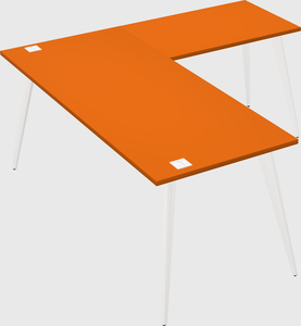 Modern l-shaped office desk