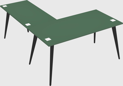 Modern l-shaped office desk
