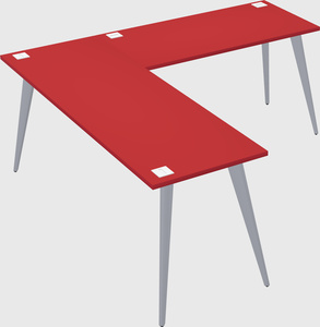 Modern l-shaped office desk