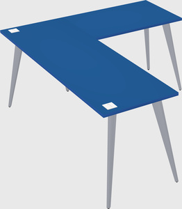 Modern l-shaped office desk