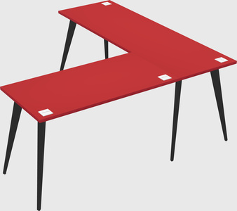 Modern l-shaped office desk