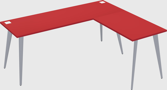 Modern l-shaped office desk