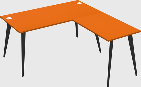 Modern l-shaped office desk