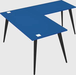 Modern l-shaped office desk