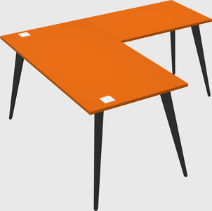 Modern l-shaped office desk